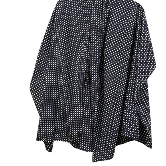 Liberty of London 100% silk blue white square print scarf - Picture 4 of 4